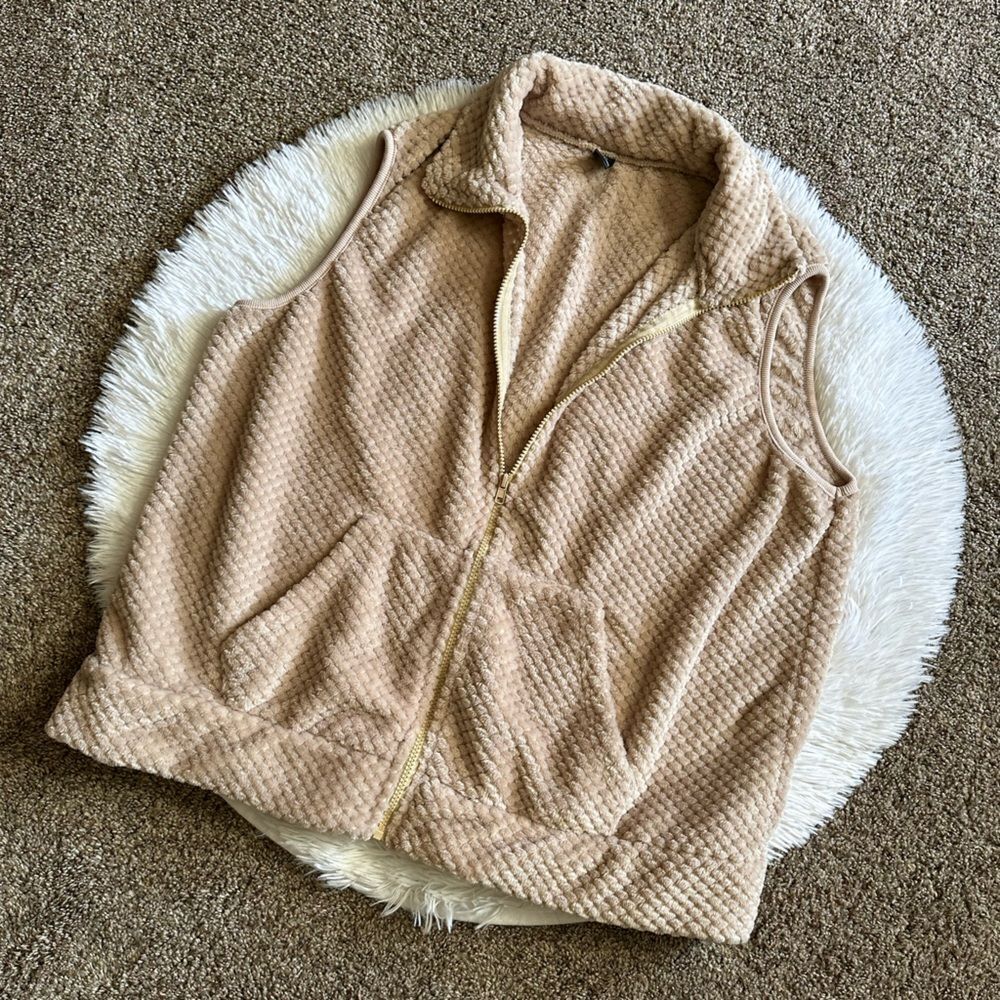 SHEIN Curve Vest‎ Tan Soft Womens Size 3X